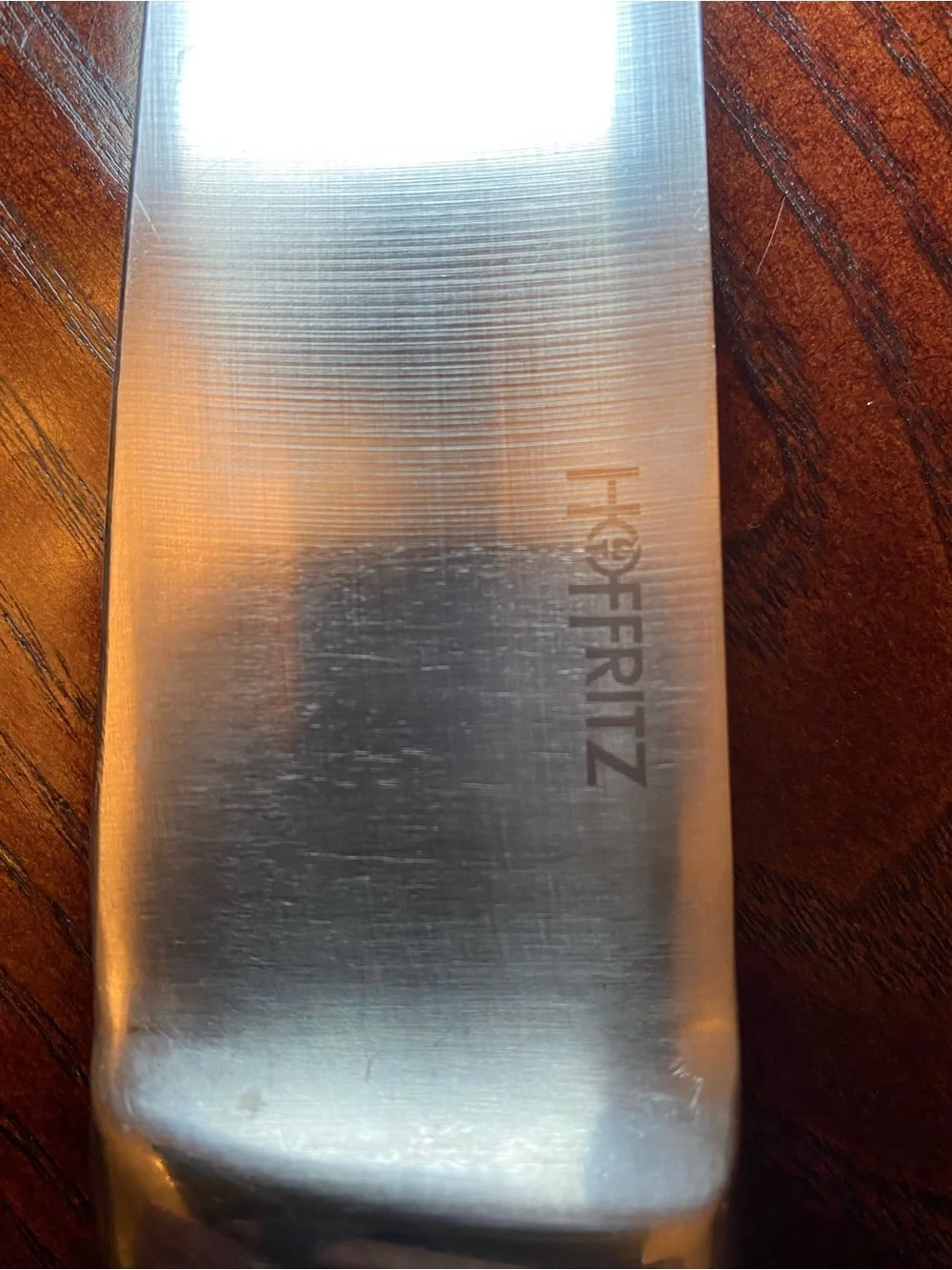 Hoffritz Germany Stainless Steel Chef Knife in Silver - Integrated Bolster